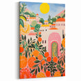 Maximalist Eclectic Wall Art with Vibrant Citrus and Bold Landscape Design