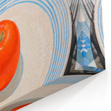 Maximalist Still Life Wall Art with Bold Apple and Plate Eclectic Design