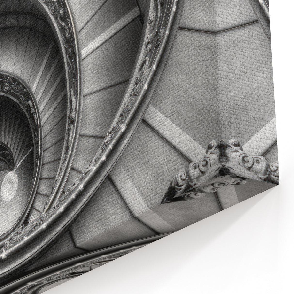 Vatican Framed Prints – Black and White Spiral Staircase Wall Art