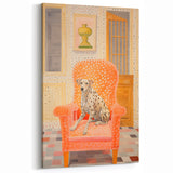 Maximalist Eclectic Wall Art with Bold Dalmatian in Vibrant Interior Design