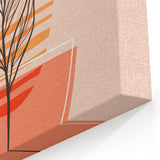 Abstract Boho Wall Art - Earthy Tones with Nature-Inspired Sun Design