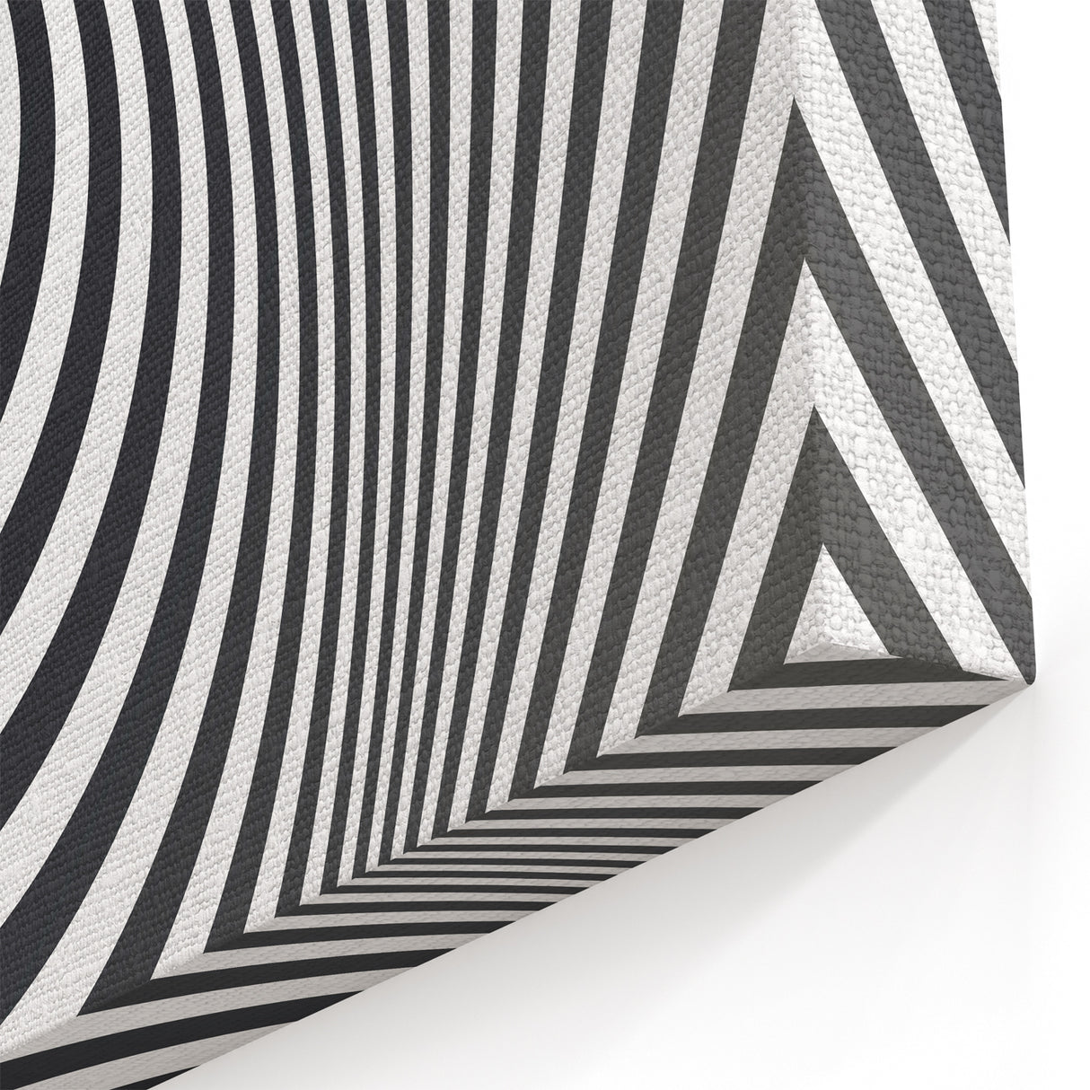 Optical Illusion Art - Black and White Geometric Spiral Design