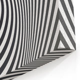 Optical Illusion Art - Black and White Geometric Spiral Design