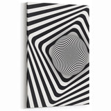 Hypnotic Spiral and Geometric Stripes - Optical Illusion Wall Art