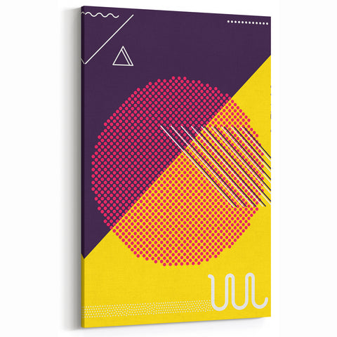 Bold Geometric Pop Art - Retro Circle and Pattern Wall Art