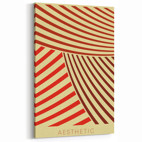 Bohemian Wall Art - Aesthetic Boho Decor Canvas with Eclectic Stripes
