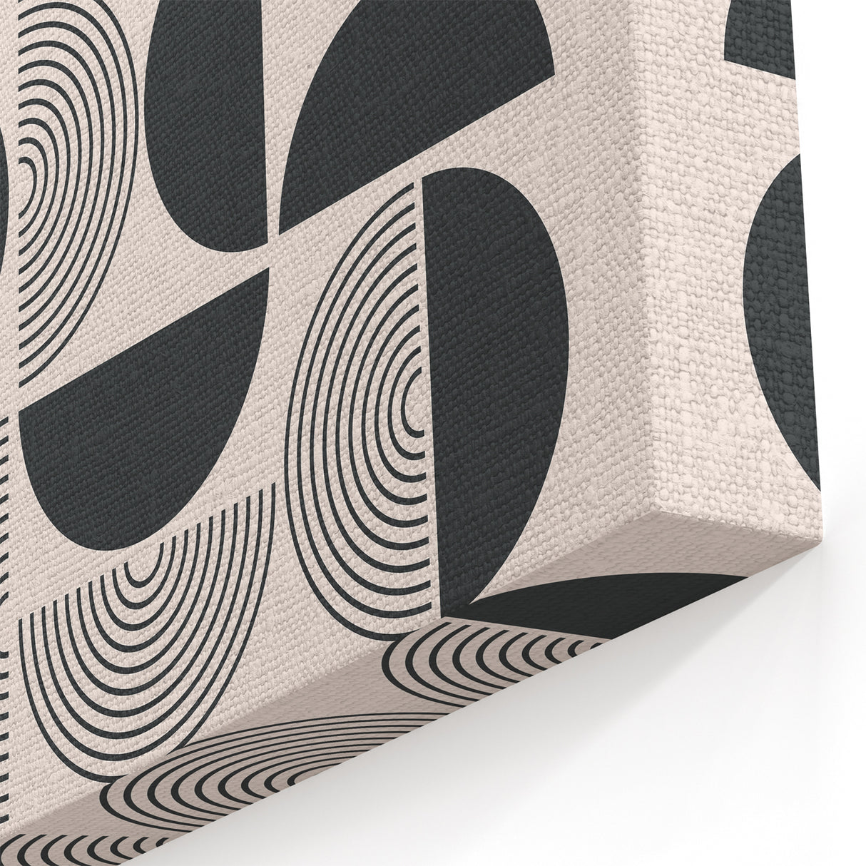 Bohemian Wall Art - Black & White Geometric Boho Decor Canvas