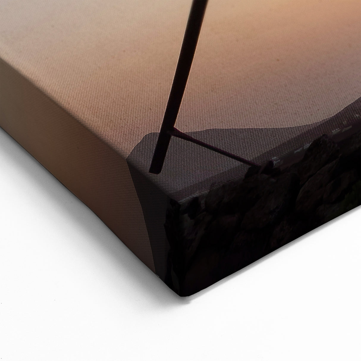 Scenic Canary Islands Artwork - Sunset Windmill Landscape Print