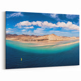 Canary Islands Beach Art - Panoramic Ocean and Desert Landscape Print