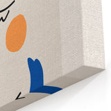 Bohemian Line Art - Modern Boho Decor Canvas with Abstract Face Illustration