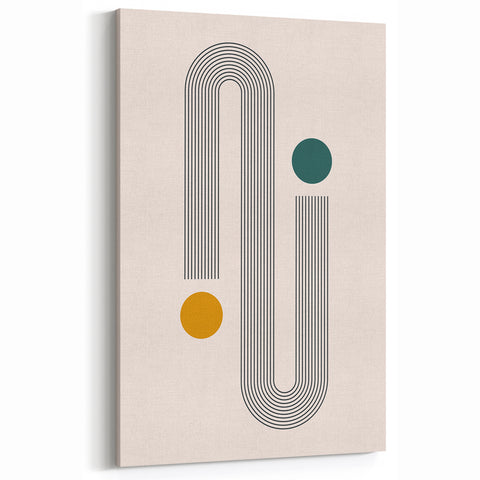 Modern Bohemian Wall Art - Geometric Boho Decor Canvas with Minimalist Design