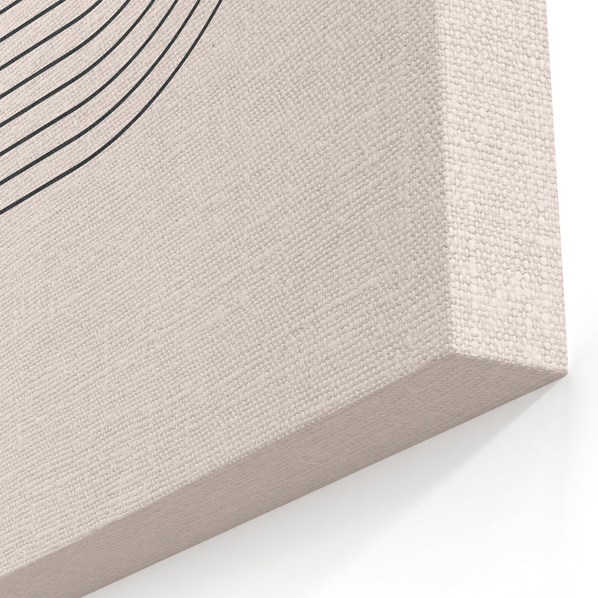 Minimalist Bohemian Wall Art - Geometric Boho Decor Canvas with Curved Lines