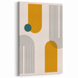 Modern Bohemian Wall Art - Geometric Boho Decor Canvas with Mustard and Teal Accents