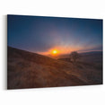 North Carolina Wall Art – Majestic Sunset Landscape with Lone Tree