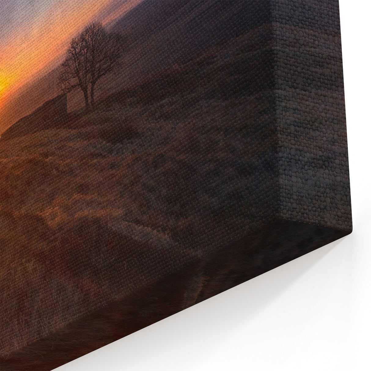 North Carolina Wall Art – Majestic Sunset Landscape with Lone Tree
