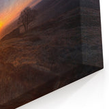 North Carolina Wall Art – Majestic Sunset Landscape with Lone Tree