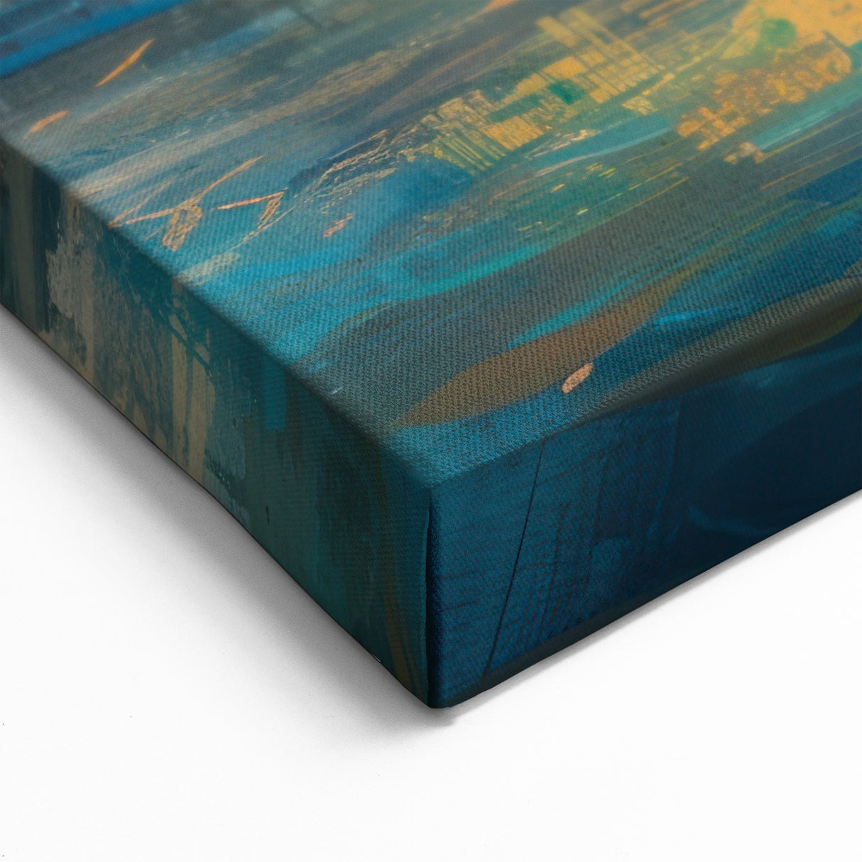 Abstract Stockholm Cityscape Art – Vibrant Skyline Canvas Print