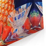 Maximalist Still Life Wall Art with Bold Pineapple and Vibrant Fruit Display