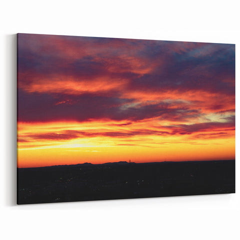 Charlotte Skyline Prints - Vibrant Sunset Over Charlotte Cityscape Art