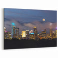 Charlotte NC Art - Majestic Nighttime Skyline with Moonlit Charlotte Decor