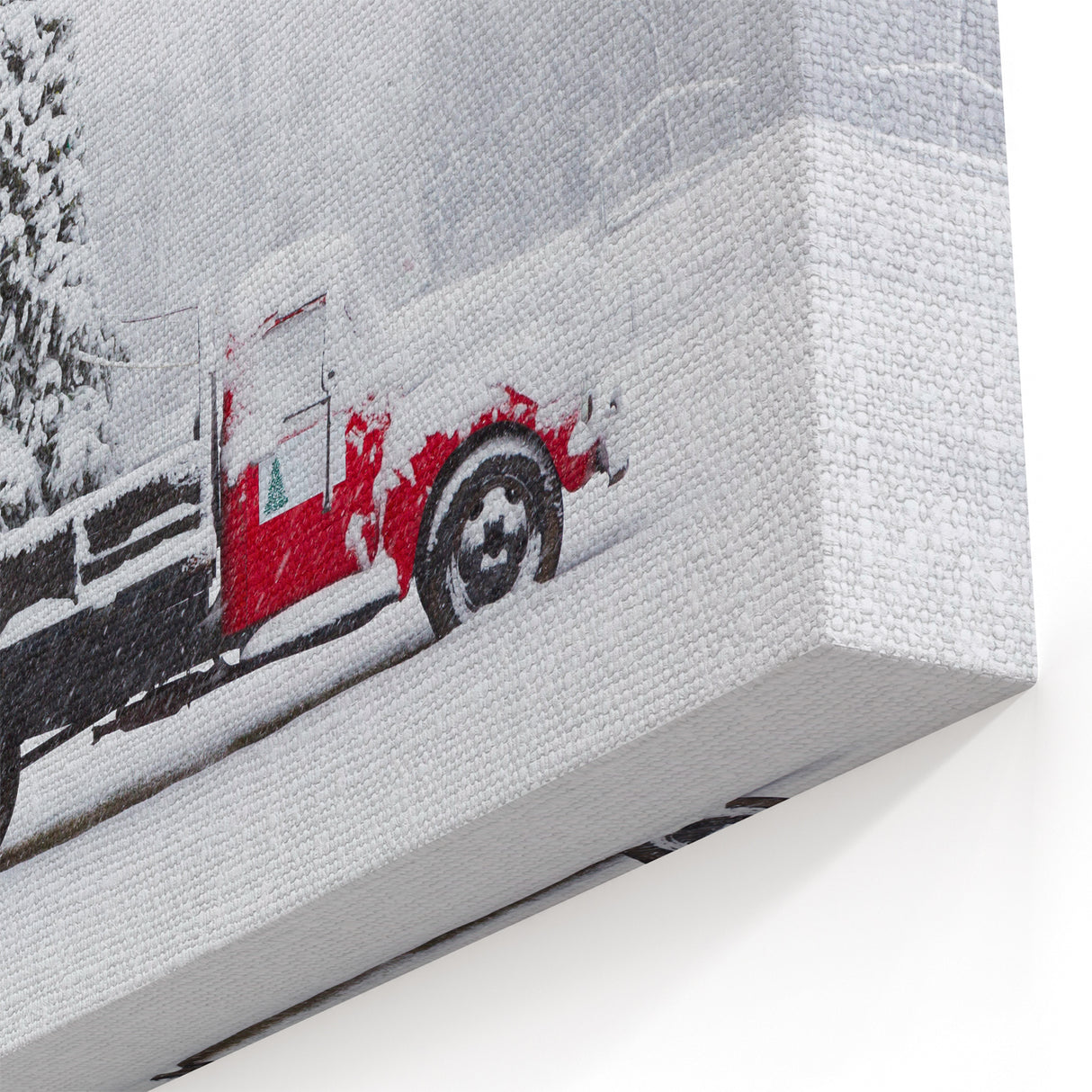 Charlotte Wall Art - Festive Snowy Landscape with Red Truck Charlotte Decor