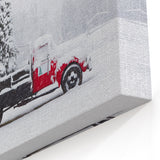 Charlotte Wall Art - Festive Snowy Landscape with Red Truck Charlotte Decor