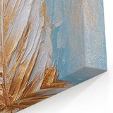 Golden Feather Glam Wall Art - Luxury Metallic and Chic Home Decor Piece