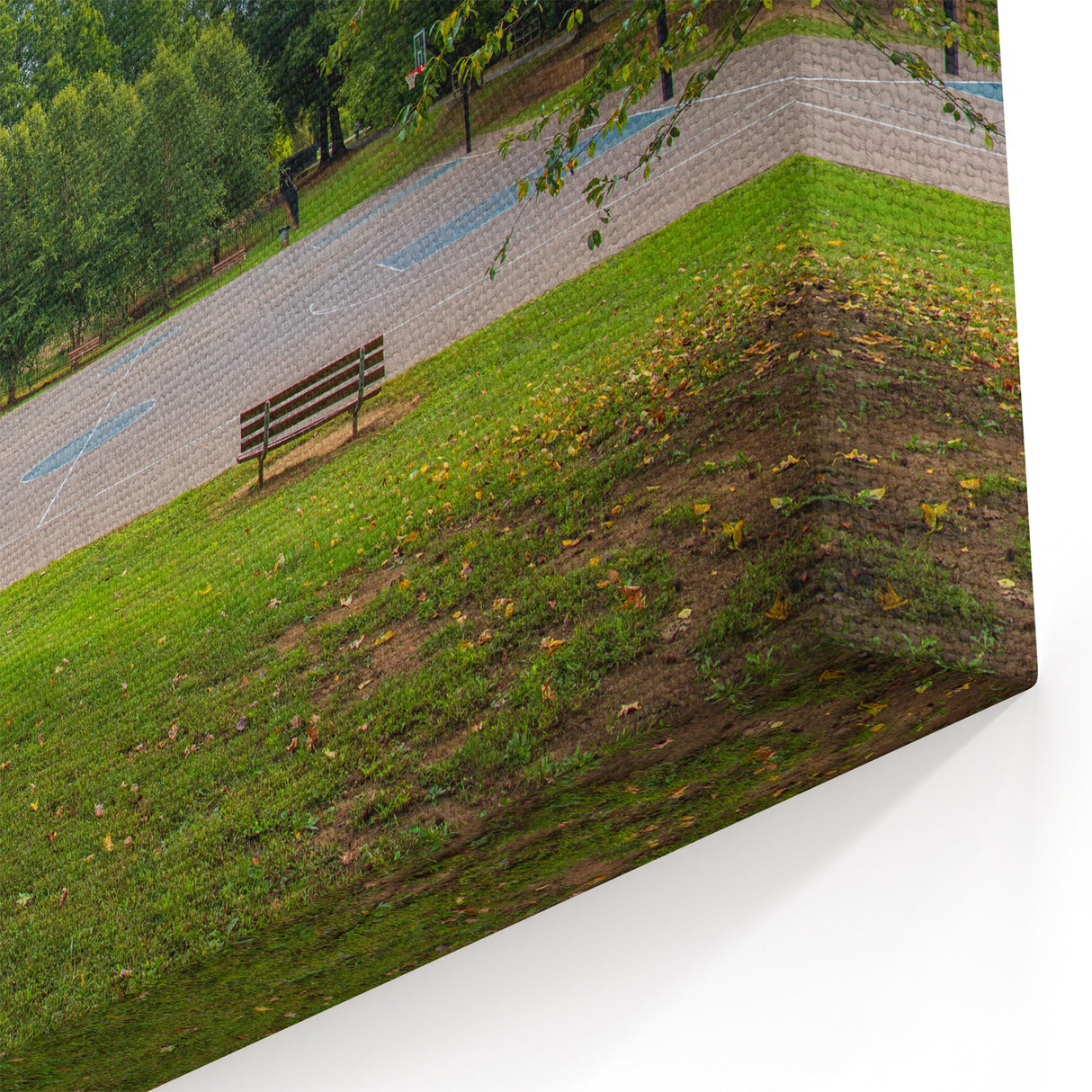 Charlotte Skyline Prints - Dramatic Outdoor Basketball Court North Carolina Art