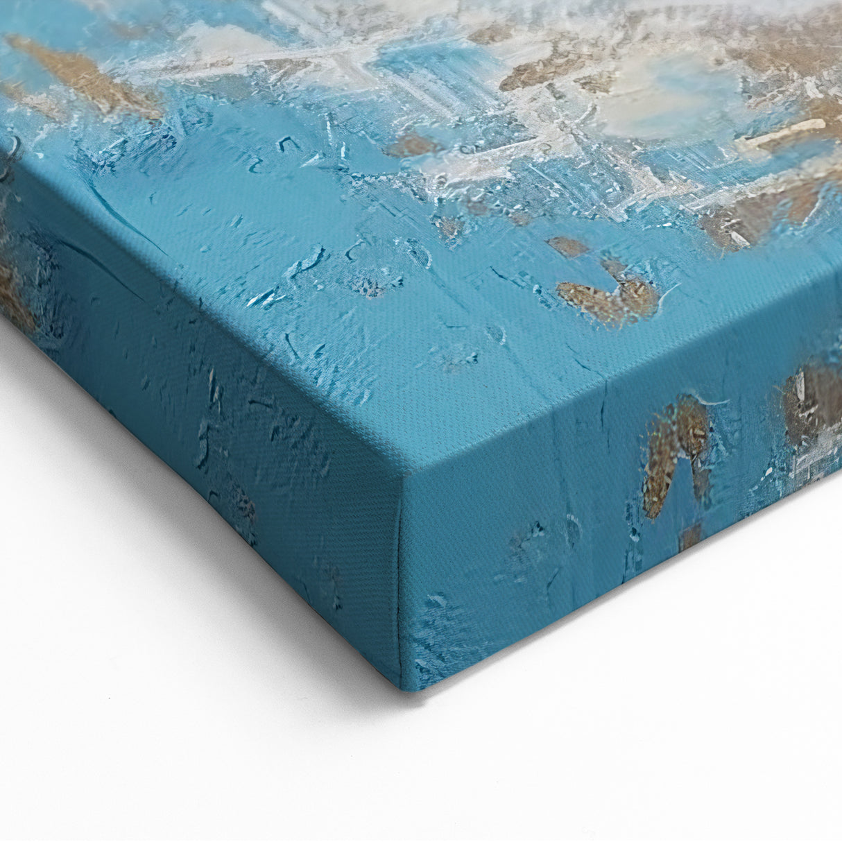 Elegant Blue and Gold Feather Art - Glam Wall Art for Luxury Interiors