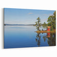 Sweden Wall Art - Nordic Scenery with Swedish Lake and Red Cottage