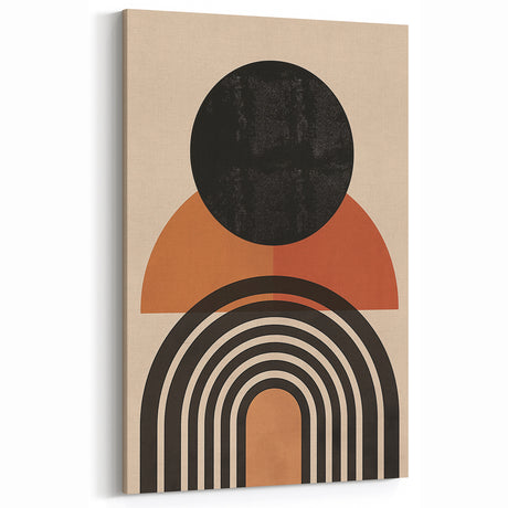 Bohemian Wall Art | Eclectic Boho Decor Canvas | Geometric Circle Design
