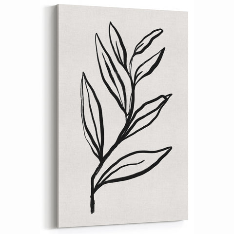 Bohemian Wall Art | Bold Botanical Line Drawing | Minimalist Nature Decor