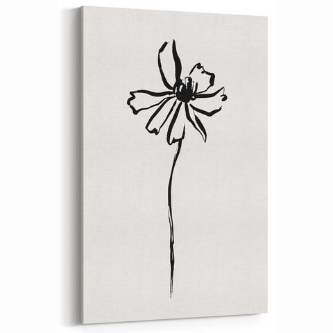 Bohemian Wall Art | Minimalist Floral Line Drawing | Nature-Inspired Art