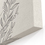 Bohemian Wall Art | Feminine Line Drawing with Botanical Elements | Modern Art