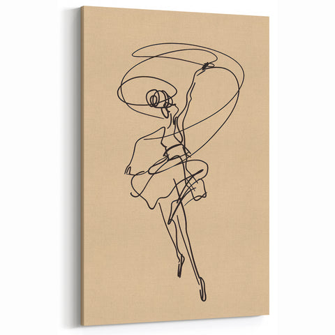 Bohemian Wall Art | Dynamic Dancer Line Drawing | Minimalist Art Print