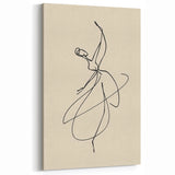 Bohemian Wall Art | Graceful Dancer Line Drawing | Minimalist Art Print