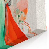 Maximalist Wall Art - Bold Fashion Illustration with Floral Accents