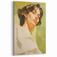 Maximalist Wall Art - Bold Portrait with Warm Tones and Expressive Style