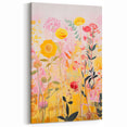 Maximalist Wall Art - Bold Floral Field with Vibrant Spring Colors