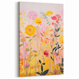 Maximalist Wall Art - Bold Floral Field with Vibrant Spring Colors