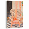 Maximalist Wall Art - Bold Leopard Print Armchair with Eclectic Style