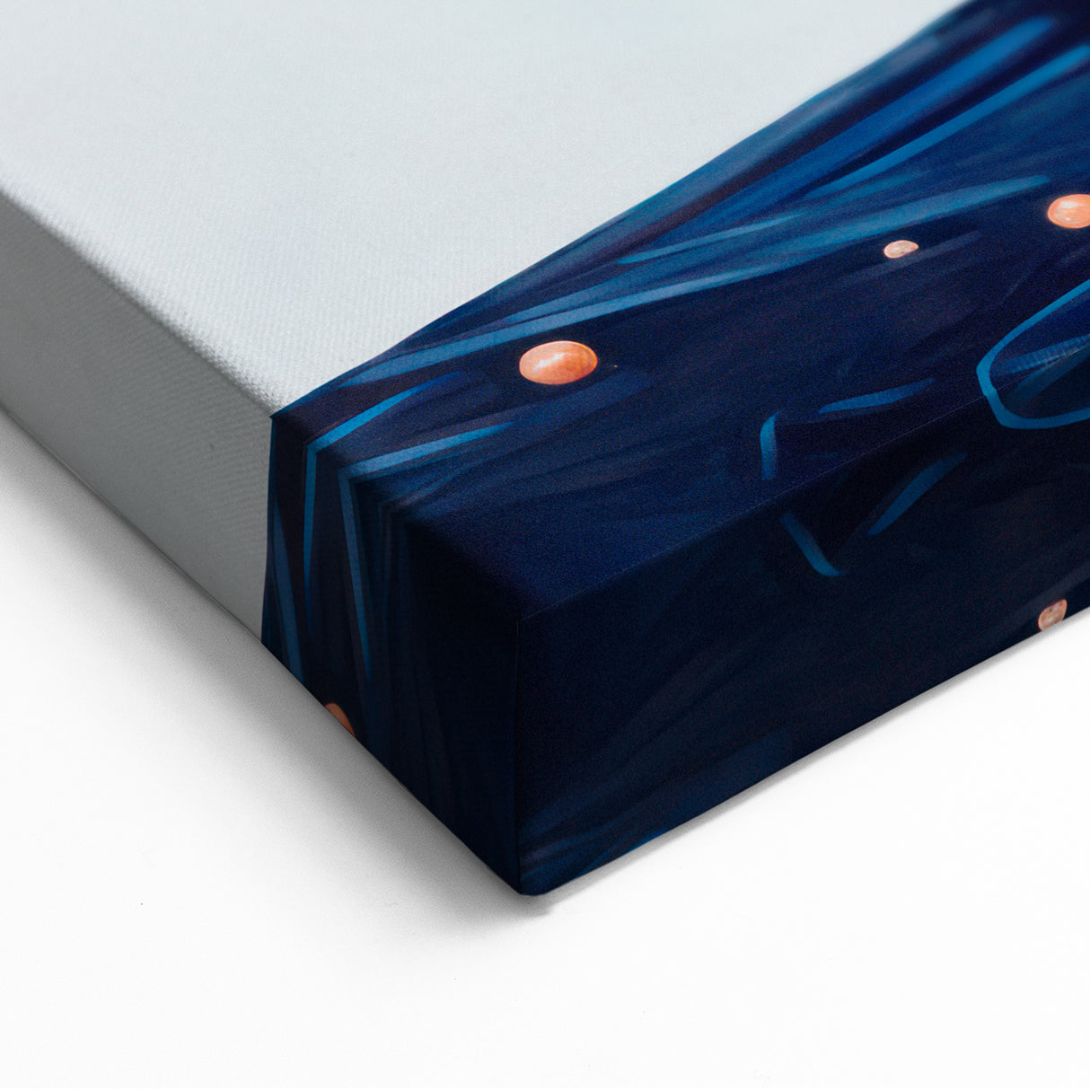Maximalist Wall Art - Bold Floral Arrangement in Blue and Orange Vase