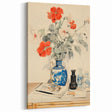 Maximalist Wall Art - Eclectic Floral Arrangement with Bold Vase Decor