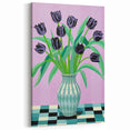 Maximalist Wall Art - Bold Floral Arrangement with Modern Vase Decor