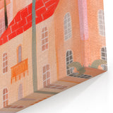 Maximalist Wall Art - Vibrant Mediterranean Cityscape with Palm Trees