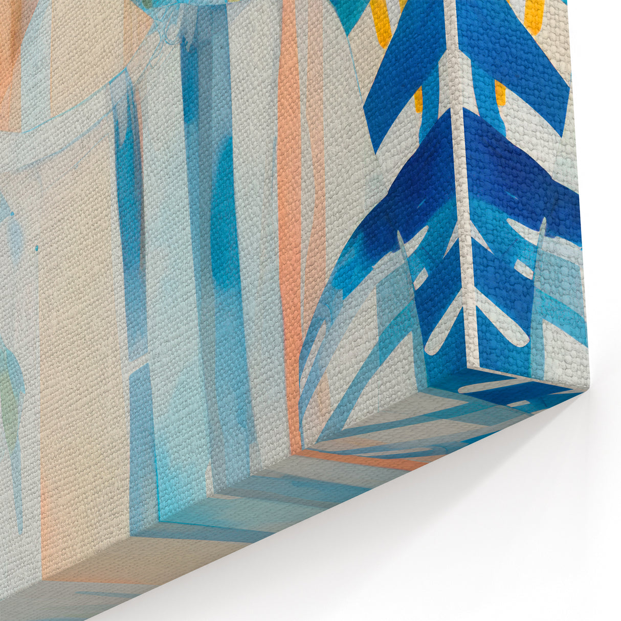 Maximalist Wall Art - Bold Abstract Portrait with Vibrant Tropical Vibes