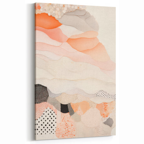 Maximalist Wall Art - Abstract Layered Design with Soft Earthy Tones