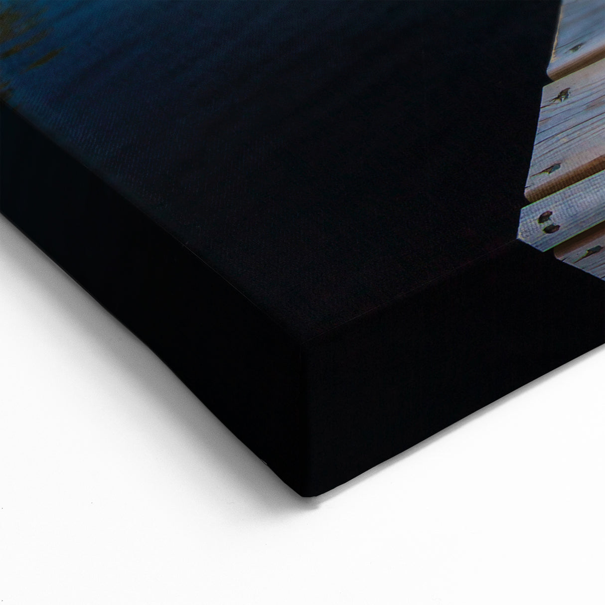 Sweden Canvas Prints - Tranquil Lakeside with Wooden Dock and Blue Sky