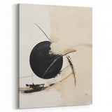 Minimalist Wall Art – Modern Abstract Black and White Circle Artwork