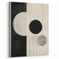 Minimalist Wall Art – Modern Black and White Geometric Circle Design
